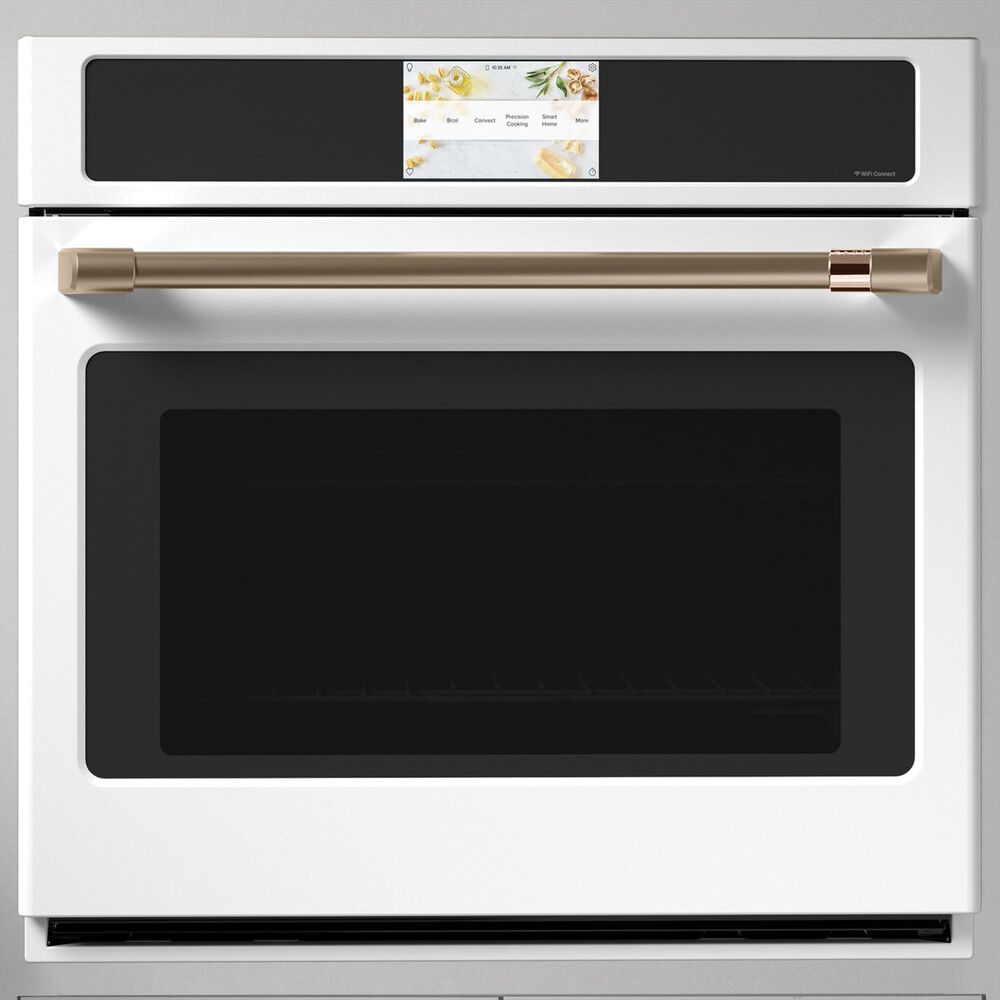 Cafe Professional Series 5 Cu. Ft. Smart Built-In Convection Single Wall Oven in Matte White, , large