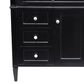 James Martin Vanities Brittany 30" Single Bathroom Vanity in Black Onyx with 3 cm White Zeus Quartz Top and Rectangular Sink, , large