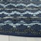 Safavieh Montauk 4" Round Turquoise, Navy Blue and Black Area Rug, , large