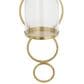Maple and Jade 25" Stacked Circle Single Indoor/Outdoor Wall Mount Candle Holder in Satin Gold and Clear, , large