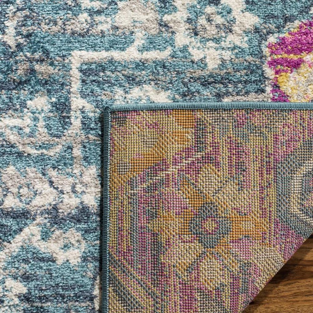 Safavieh Madison MAD119C 2&#39;3&quot; x 12&#39; Blue and Fuchsia Runner, , large