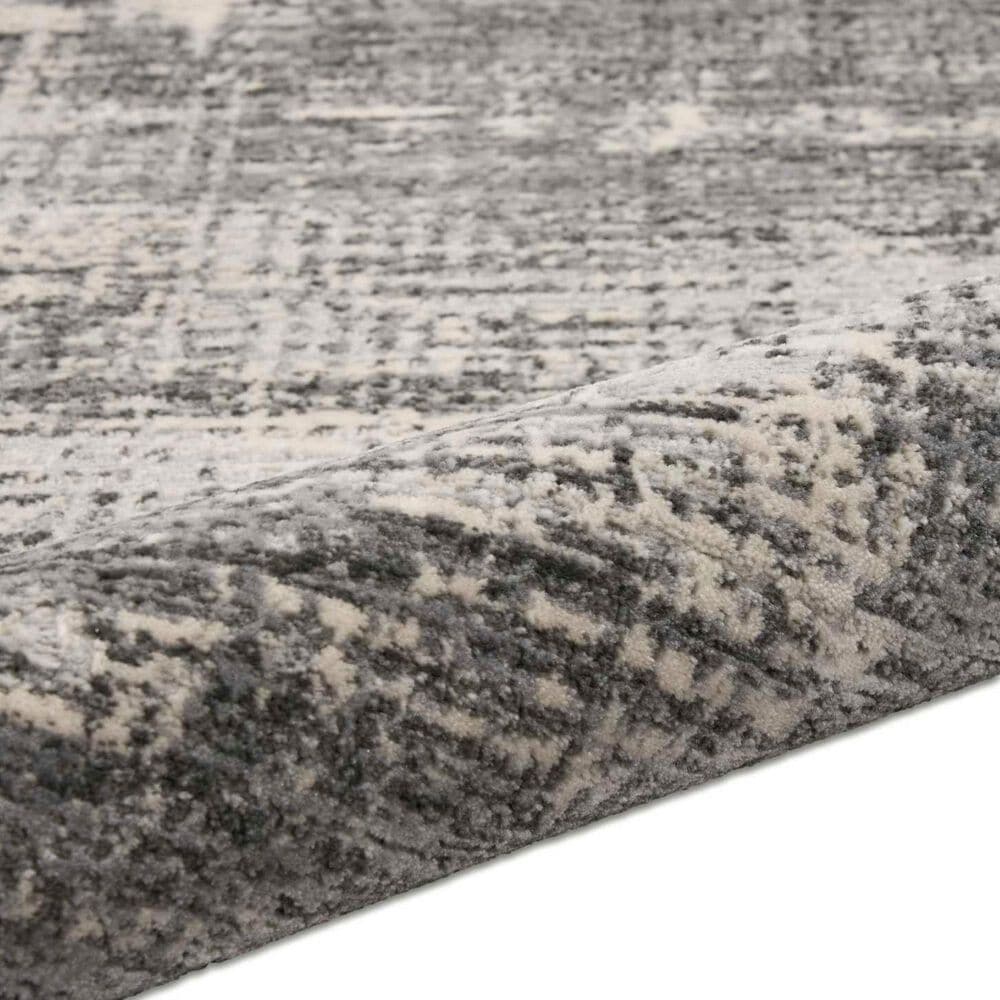 Nourison Rush CK953 6&#39; Round Grey and Beige Area Rug, , large