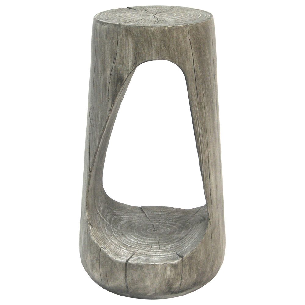 Hearth and Haven Outdoor End Table with Hollow Design in Gray, , large