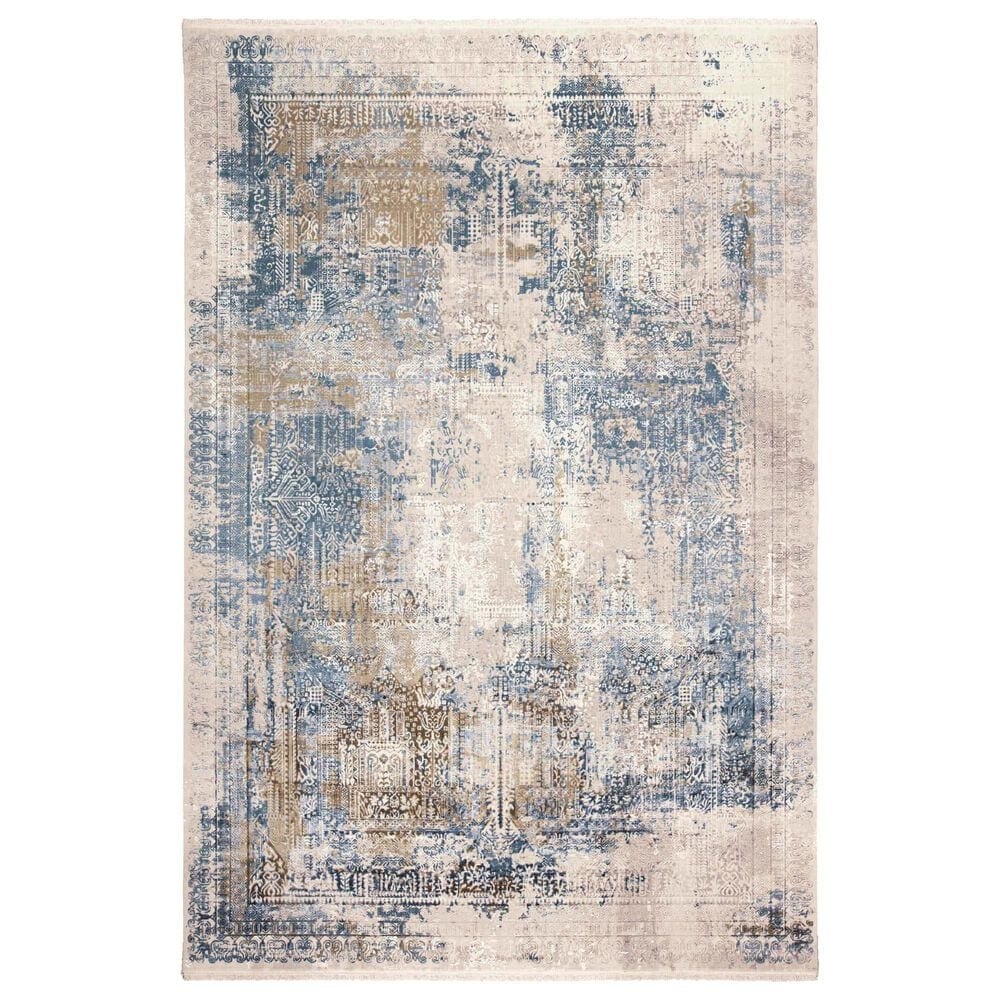 Feizy Cadiz Oriental 7"9" x 11" Blue and Gray Area Rug, , large