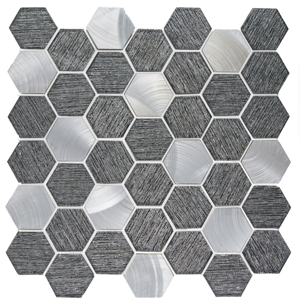 Emser Glitz Value 12" x 12" Glass and Metal Mosaic Sheet, , large