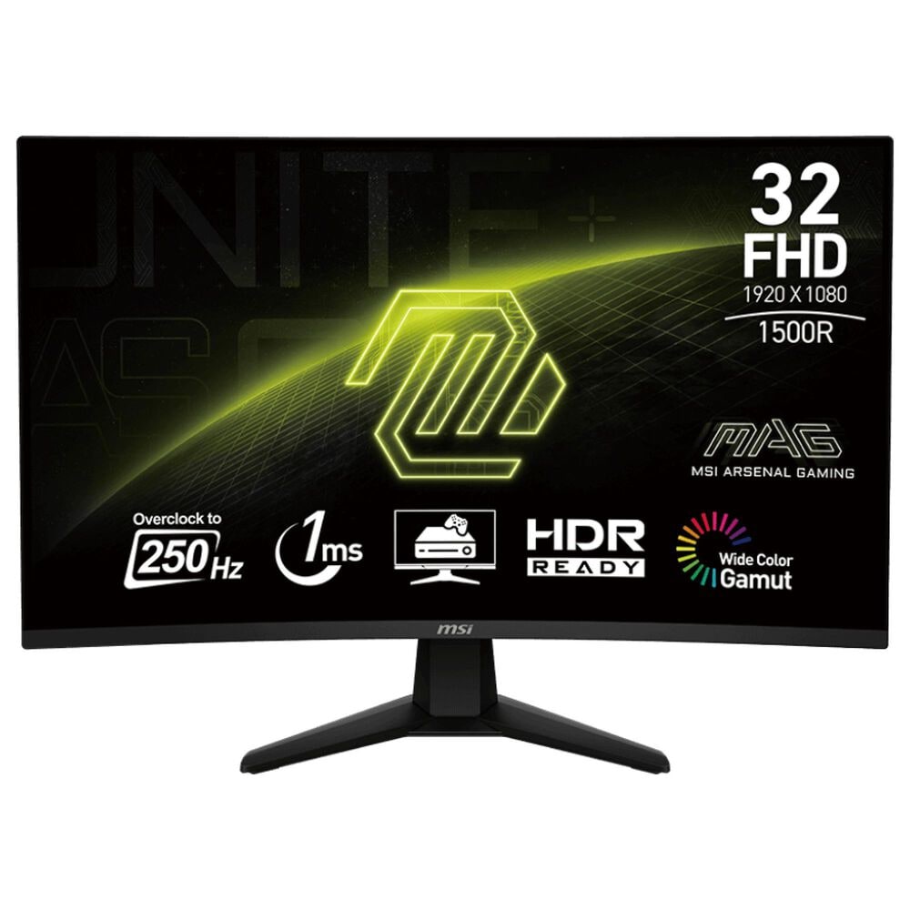 MSI 32" Class Full HD Curved Screen Gaming LED Monitor in Black, , large