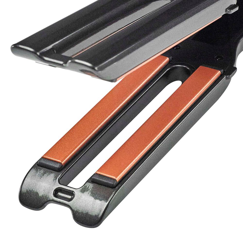 Revlon Double Straight Copper Ceramic Dual Plate Straightener in Black, , large