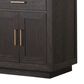 Lexora Home Abbey 72" Double Bathroom Vanity in Brown Oak with 2 cm White Quartz Top and Rectangular Sinks, , large