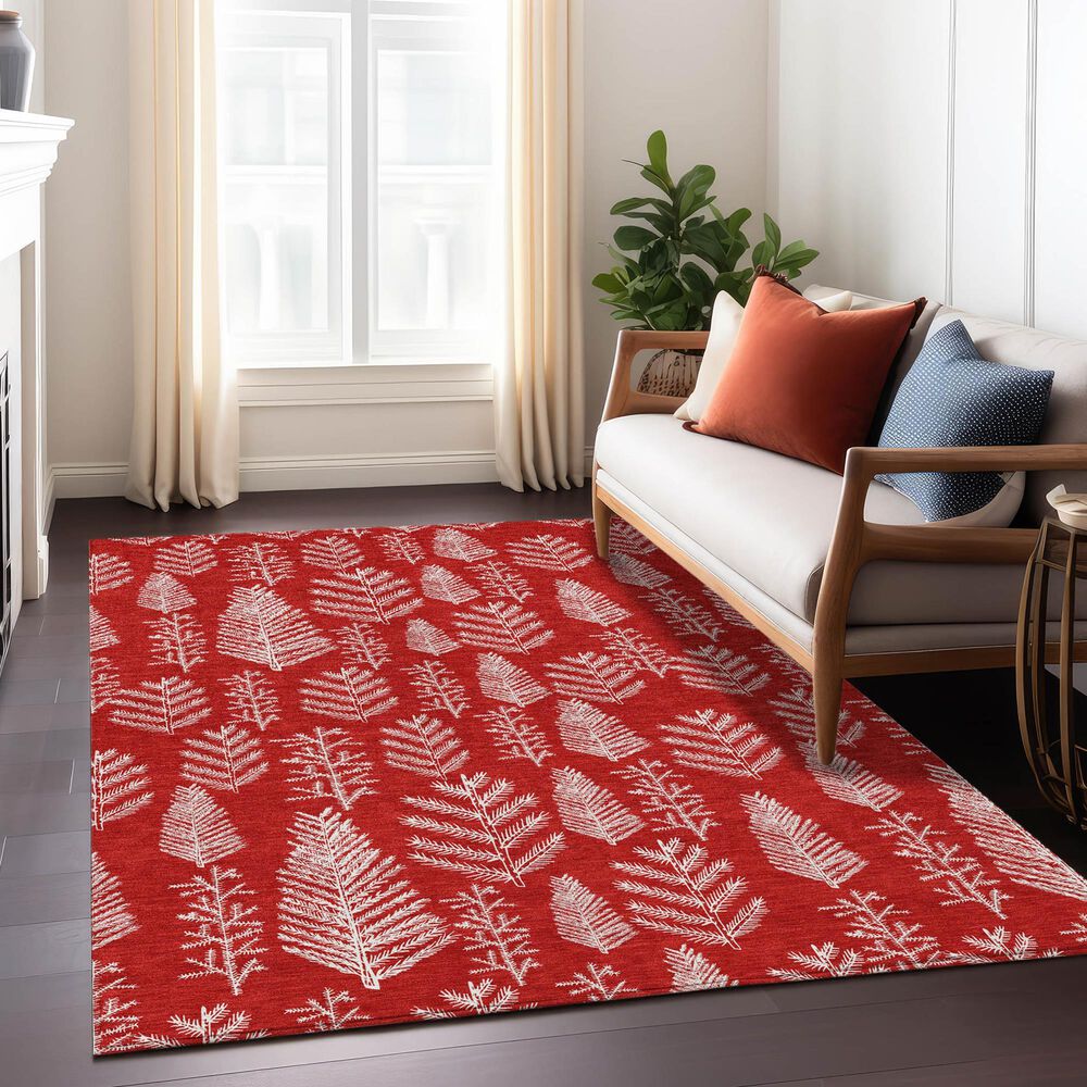 Dalyn Rug Company Wonderland WN21 3&#39; x 5&#39; Red Indoor/Outdoor Area Rug, , large