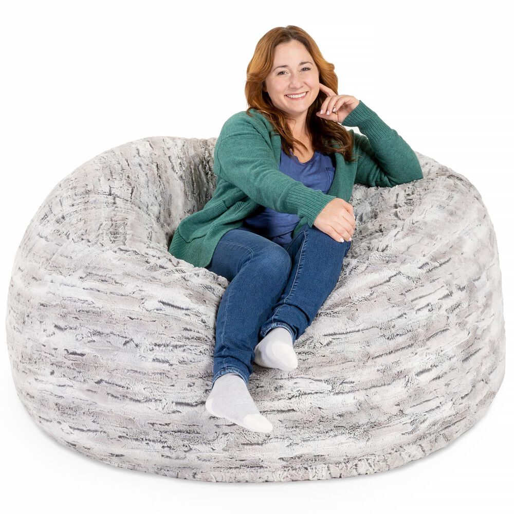 Jaxx Metro Sac 5&#39; Bean Bag Chair in Silver Fox, , large