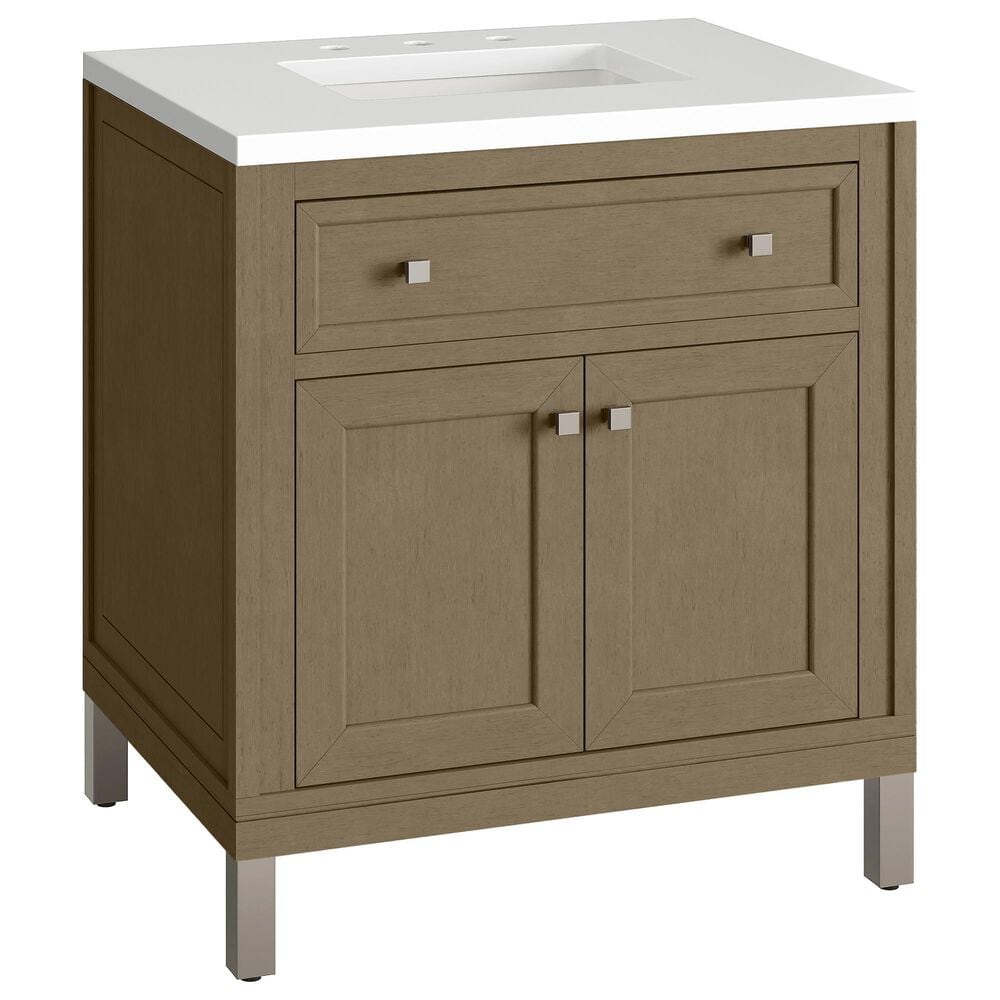 James Martin Vanities Chicago 30" Single Bathroom Vanity Cabinet in Walnut Whisper, , large