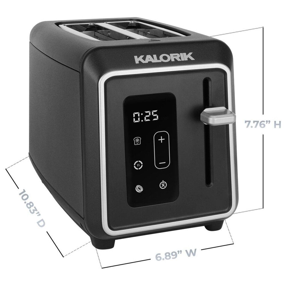 Kalorik Designer Series 2-Slice Digital Toaster in Black and Silver, , large