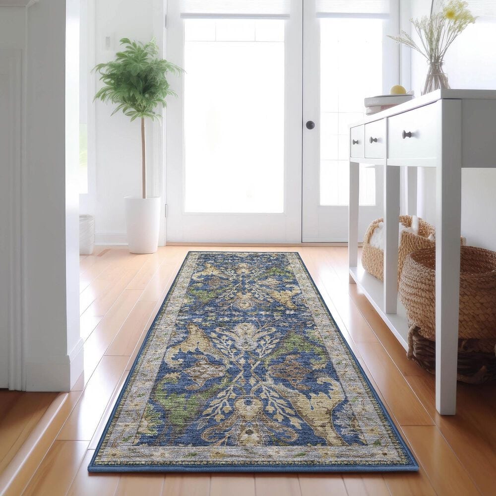 Dalyn Rug Company Hatay HY6 2&#39;3&quot; x 7&#39;6&quot; Navy Runner, , large