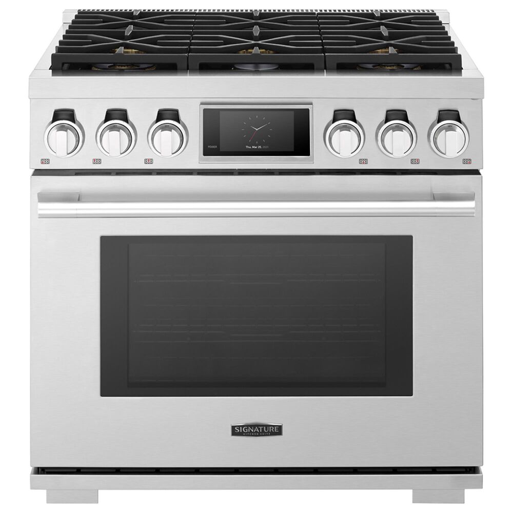 Signature Kitchen Suite 36" Gas Professional Range with 6 Burners in Stainless Steel, , large