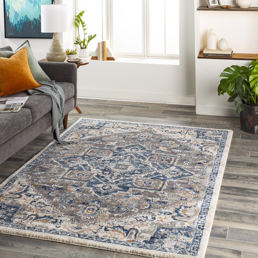Surya Tuscany 8&#39;10&quot; x 12&#39;1&quot; Denim, Brown and Gray Area Rug, , large