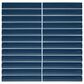 Dal-Tile Artefino Vintage Azurite 1" x 6" Pencil Fluted on 11" x 12" Porcelain Mosaic Sheet, , large