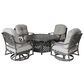 Gathercraft Macan 5-Piece Fire Pit Set in Silver and Gray, , large