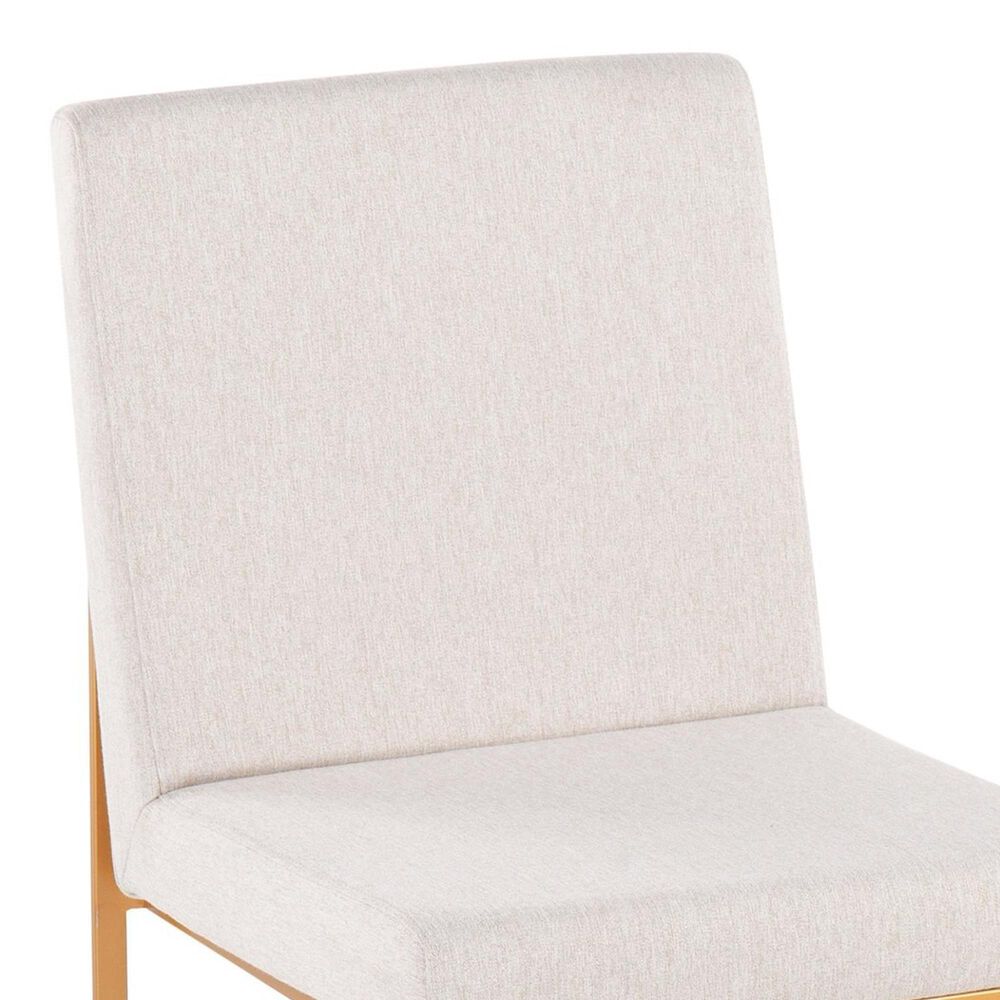 Lumisource Fuji Side Chair with Beige Cushion in Gold &#40;Set of 2&#41;, , large
