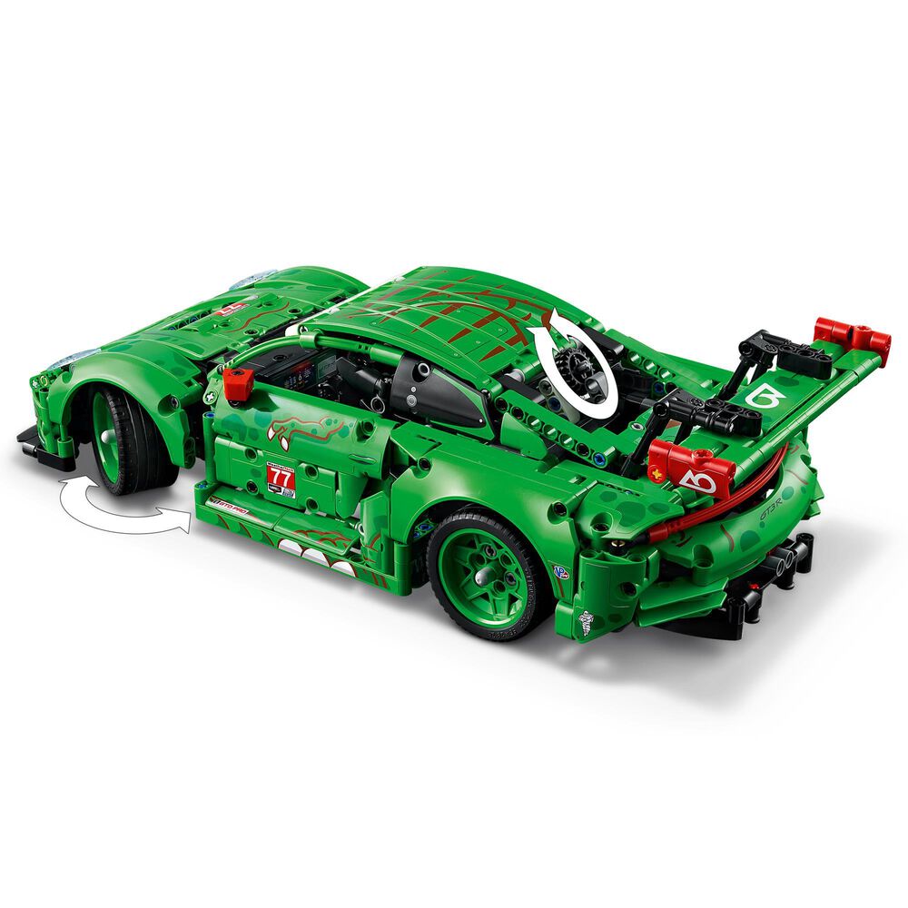 LEGO Technic Porsche 911 GT3 R Rexy AO Racing Car Building Set, , large