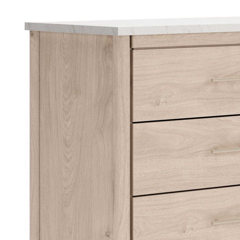 Ashley Cadmori Dresser and Mirror in Brown and White, , large