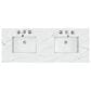 James Martin Vanities Chicago 60" Double Bathroom Vanity in Glossy White with 3 cm Ethereal Noctis Quartz Top and Rectangular Sinks, , large