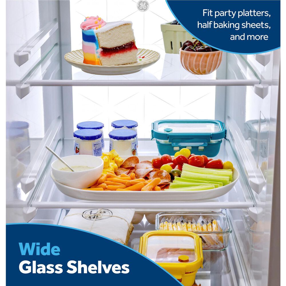 GE Appliances 27.7 Cu. Ft. Side-By-Side Refrigerator with LED Light Walls and Extra Tall Dispenser in Fingerprint Resistant Stainless Steel, , large