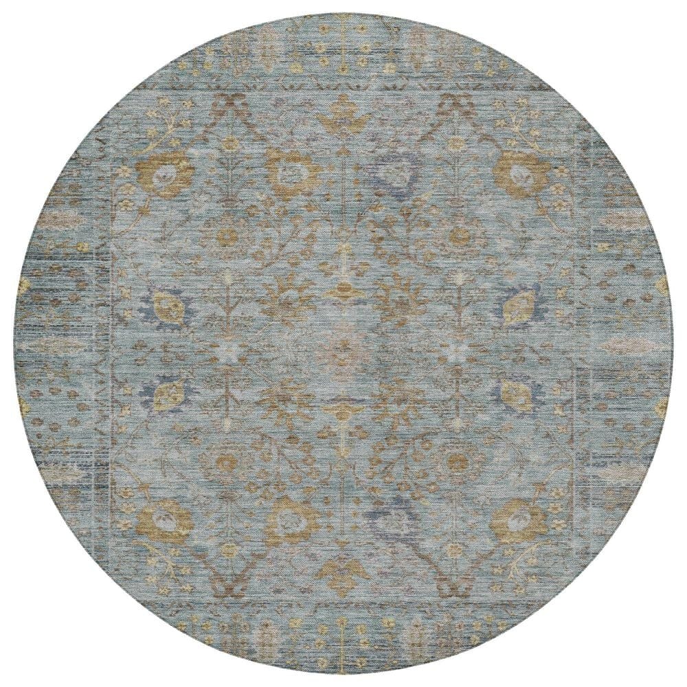 Dalyn Rug Company Solace SL9 8" Round Teal Area Rug, , large