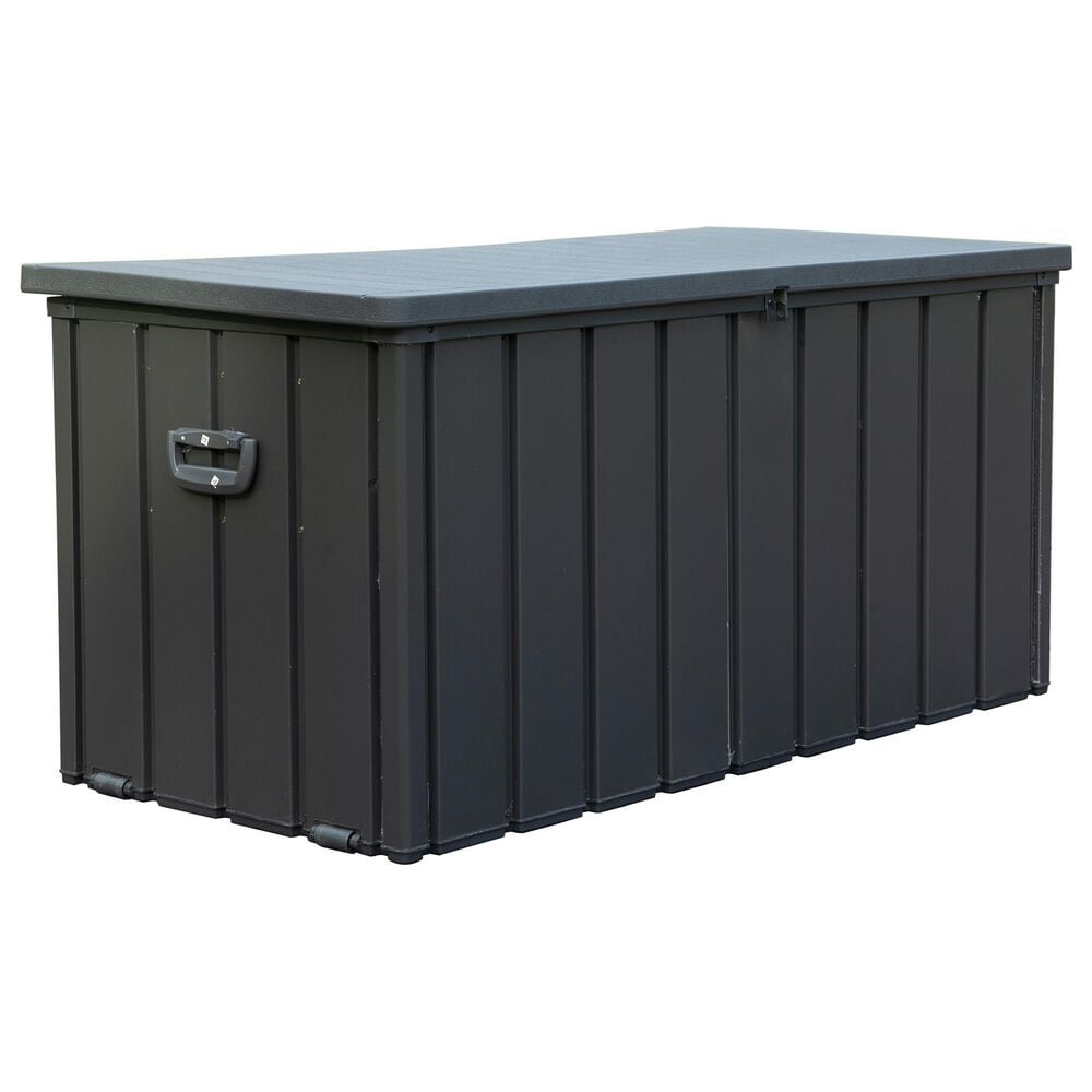 HOMLUX 120-Gallon Outdoor Waterproof Storage Deck Box in Dark Gray, , large