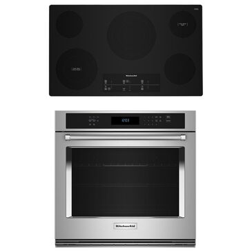 KitchenAid 2-Piece Kitchen Package with 30" Single Wall Oven and 36" Electric Cooktop in Stainless Steel, , large