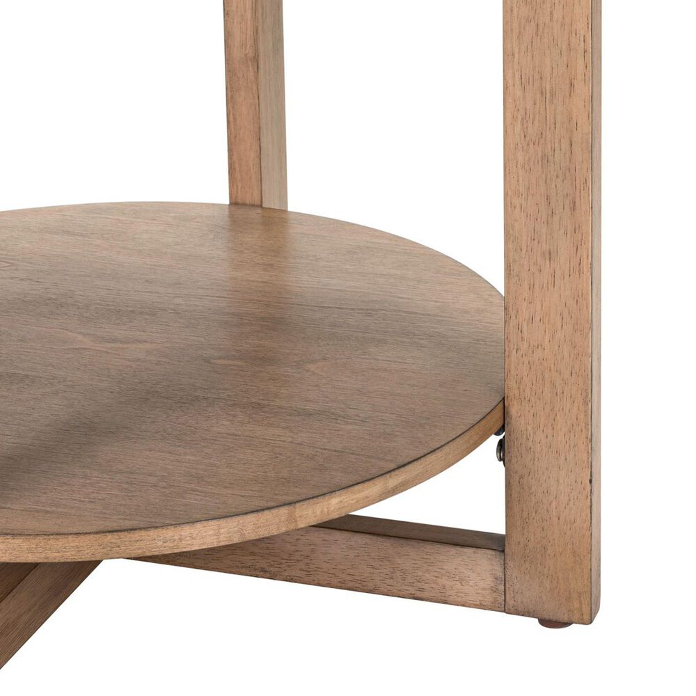 Belle Furnishings Danby End Table in Nutmeg and Alabaster, , large