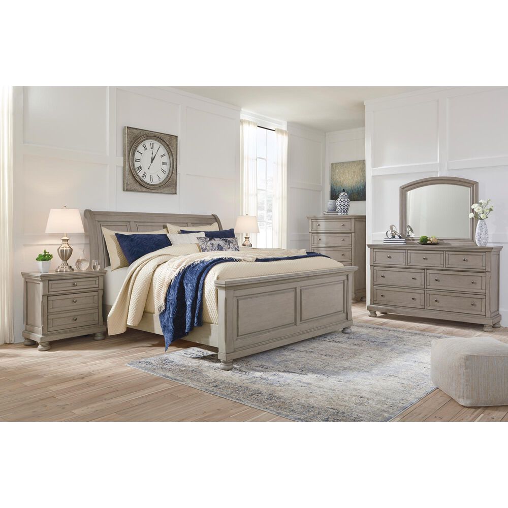 Ashley Lettner 5-Drawer Chest in Burnished Light Gray, , large