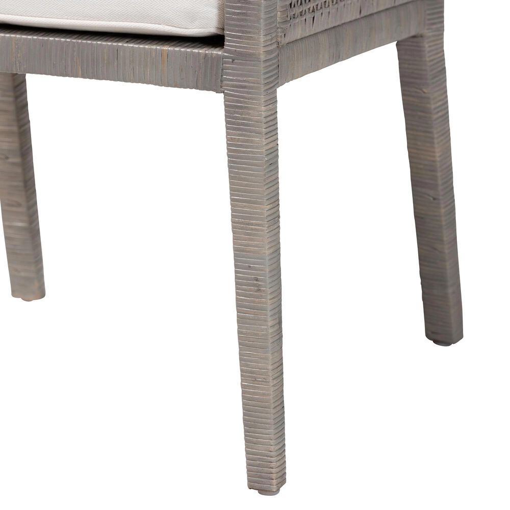 Baxton Studio Karis Arm Chair in French Grey, , large