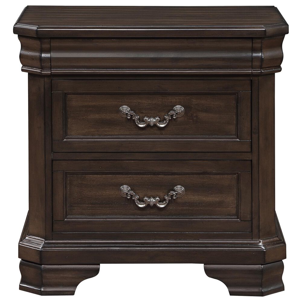 New Heritage Design Lyndhurst 5-Piece Queen Bedroom Set in Walnut Brown, , large