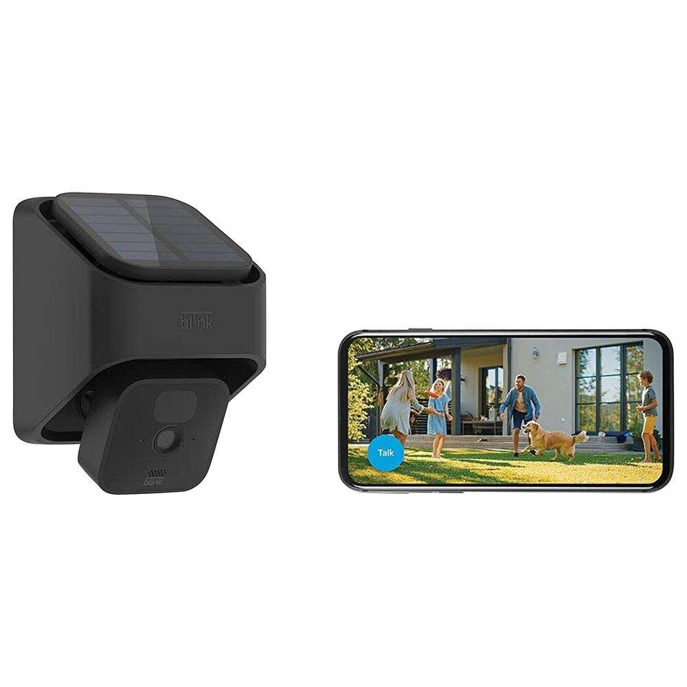 Blink Outdoor Add-On Camera + Solar Panel Charging Mount Smart Security Camera in Black, , large