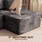 HOMLUX 134.6" Sectional Sofa with High Density Foam in Gray, , large