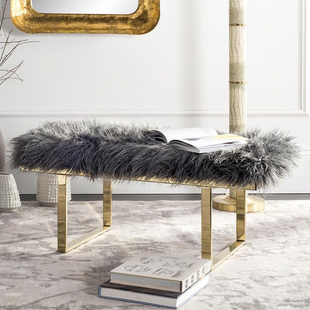 Safavieh Maia Bench in Grey, , large