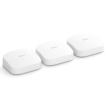 eero Pro 6 Tri-Band Mesh Wi-Fi System with Built-in Zigbee Smart Home Hub in White (Set of 3), , large
