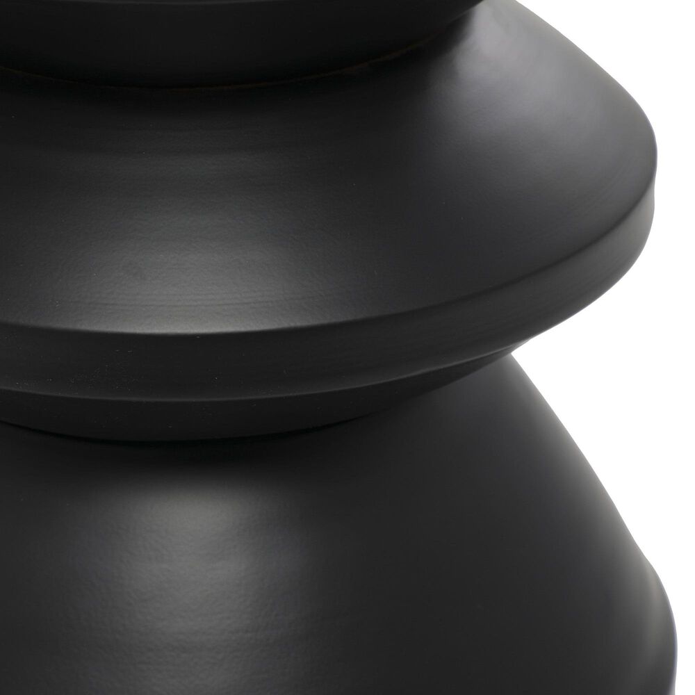 Maple and Jade Art Deco Geometric Accent End Table in Black, , large