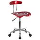 Flash Furniture Vibrant Swivel Task Chair in Red, , large