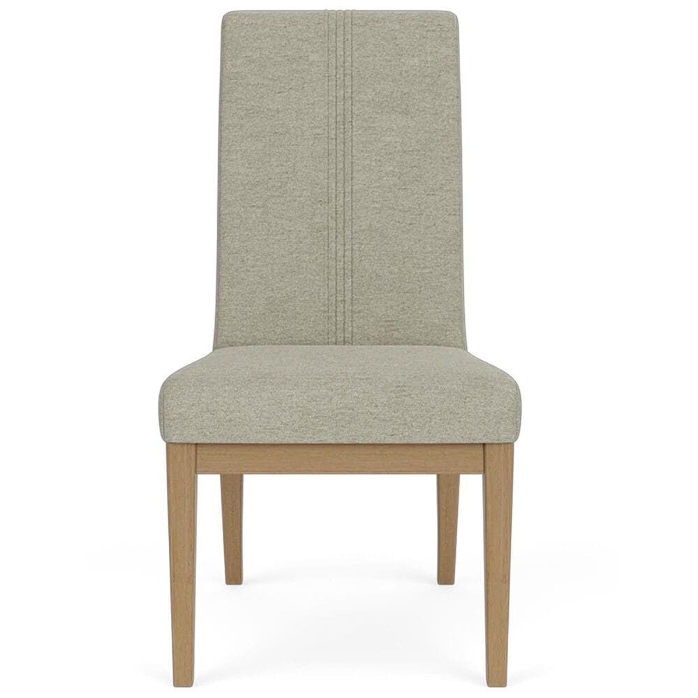 Shannon Hills Davie Dining Table with Leaf and 6 Upholstered Dining Side Chairs in Pale Oak, , large