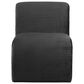 Coaster Drayton Upholstered Curved Accent Armless Chair in Black, , large