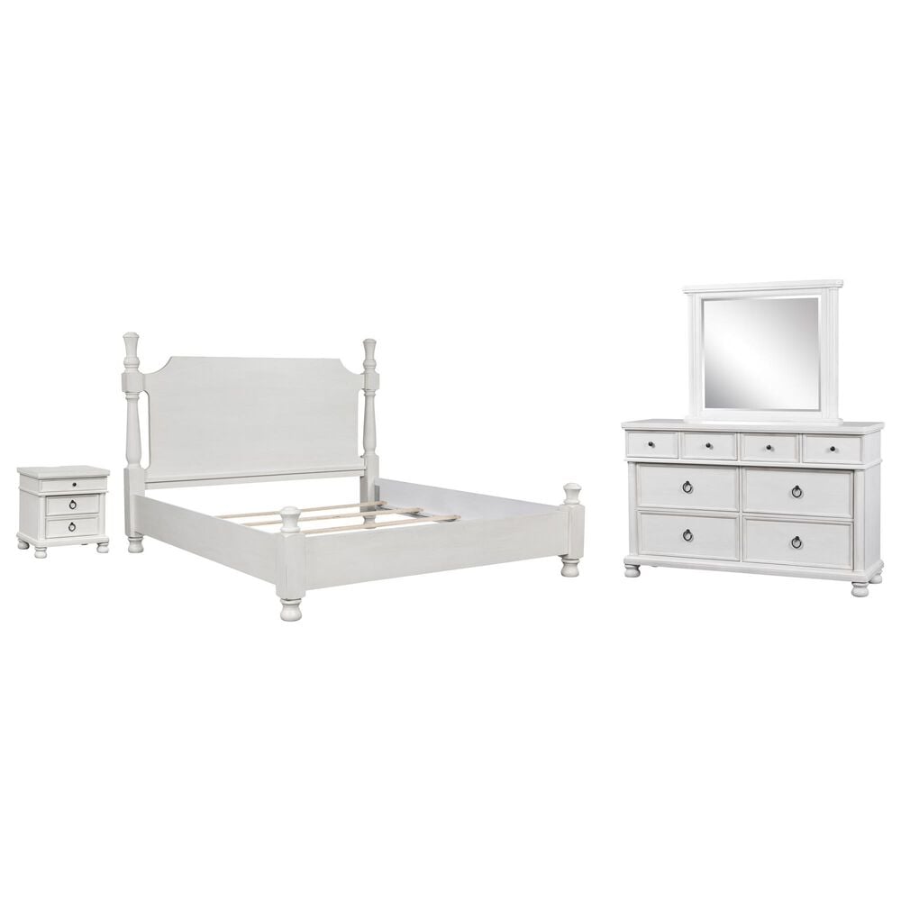 Ashley Rowlenstown 4-Piece Queen Poster Bedroom Set in Antique White, , large