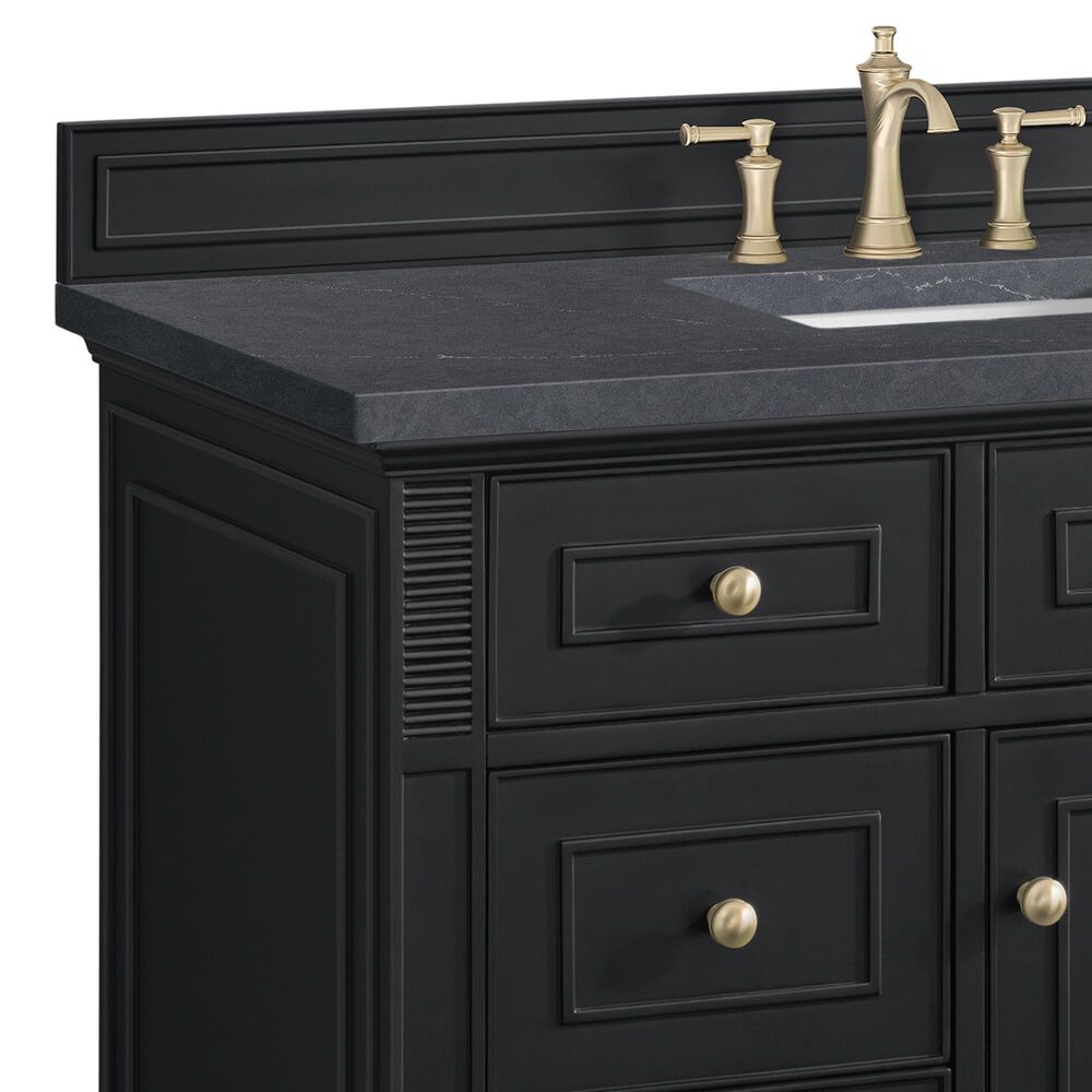 James Martin Vanities Lorelai 48&quot; Single Vanity in Black Onyx with 3 cm Charcoal Soapstone Quartz Top, , large
