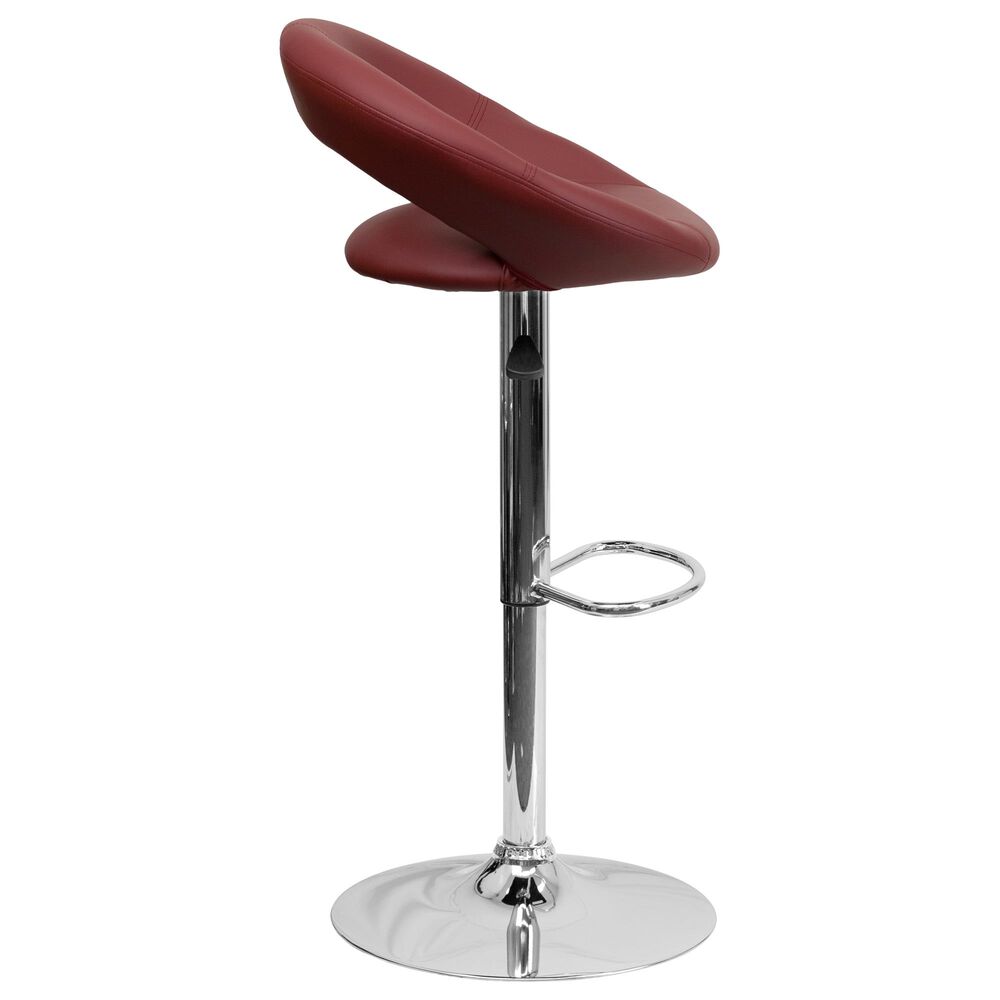 Flash Furniture Adjustable Barstool in Burgundy, , large