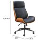 Zuo Modern Flex High Back Office Chair with Black Faux Leather in Black and Walnut, , large