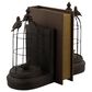 Maple and Jade Birdcage Bookends in Dark Brown (Set of 2), , large