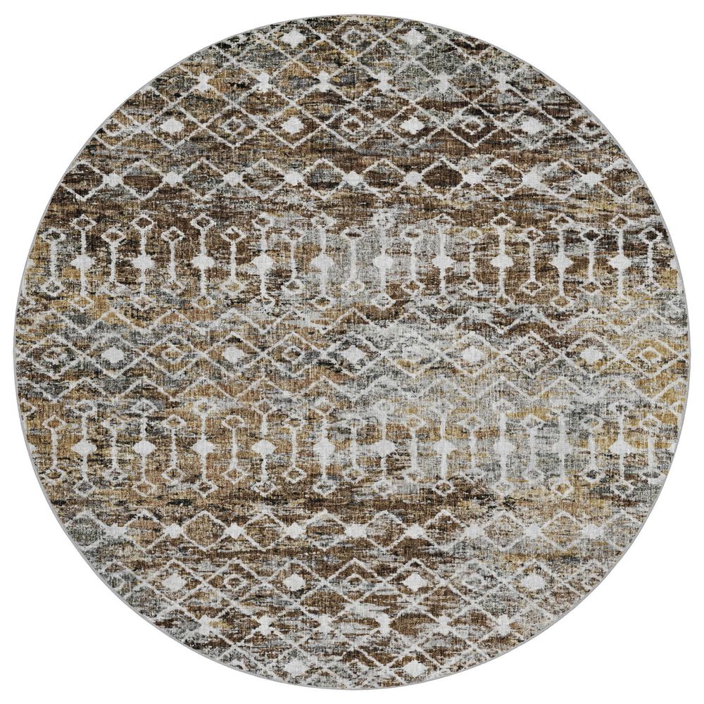 Dalyn Rug Company Lorenzo LN7 Brown 8" Round Area Rug, , large