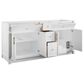 James Martin Bellshire 72" Double Bathroom Vanity in Bright White with 3 cm Siberian Silestone Top and Rectangular Sinks, , large