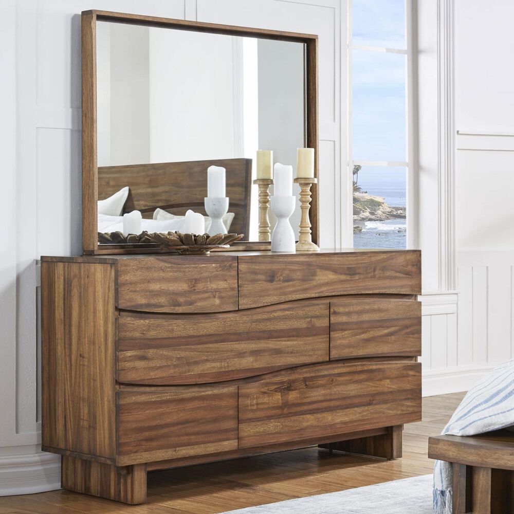 Urban Home Ocean Dresser and Mirror in Natural, , large