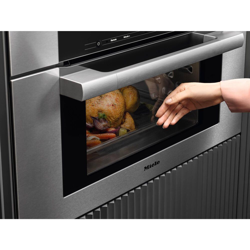 Miele ContourLine 30&quot; Compact Speed Smart Single Electric Wall Oven with Convection in Stainless Steel, , large
